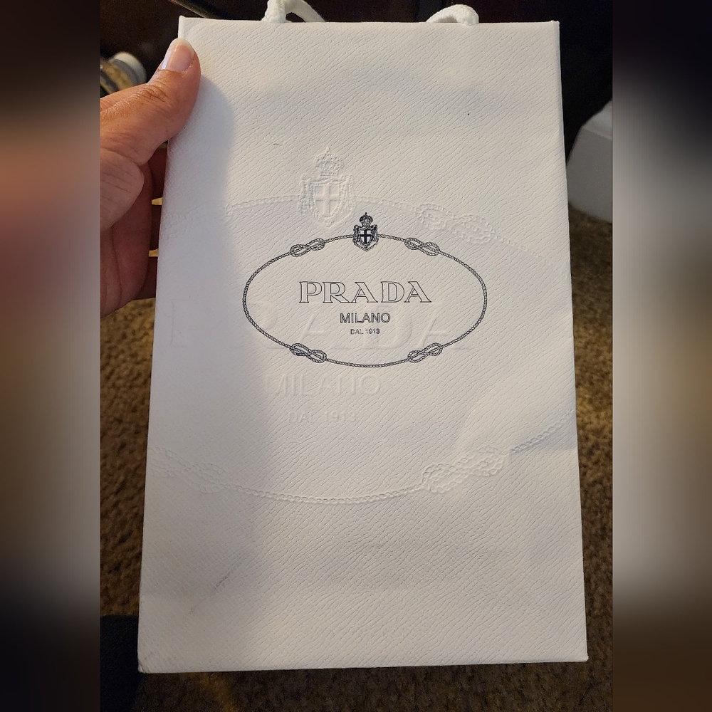 Prada Classic White Shopping Bag